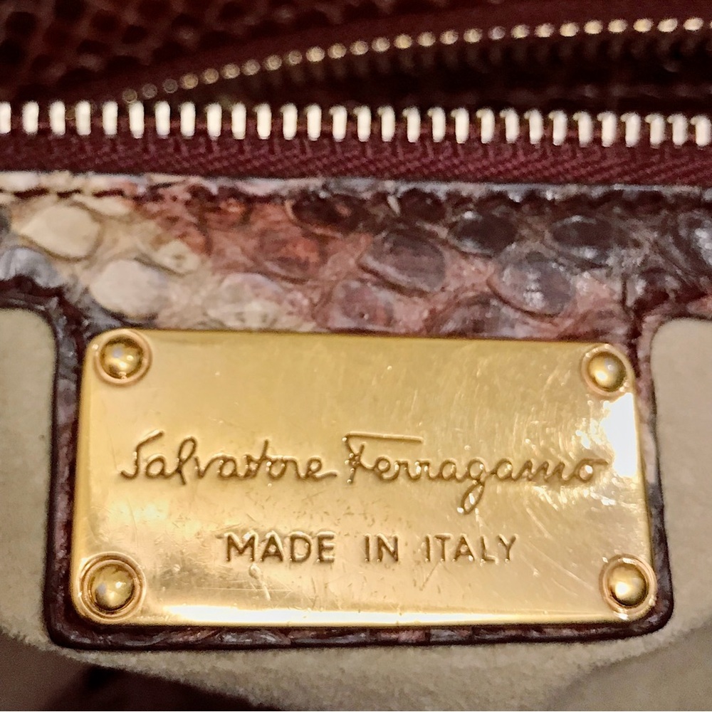 Salvatore Ferragamo Python Snakeskin Sofia Top Ha… - image 8